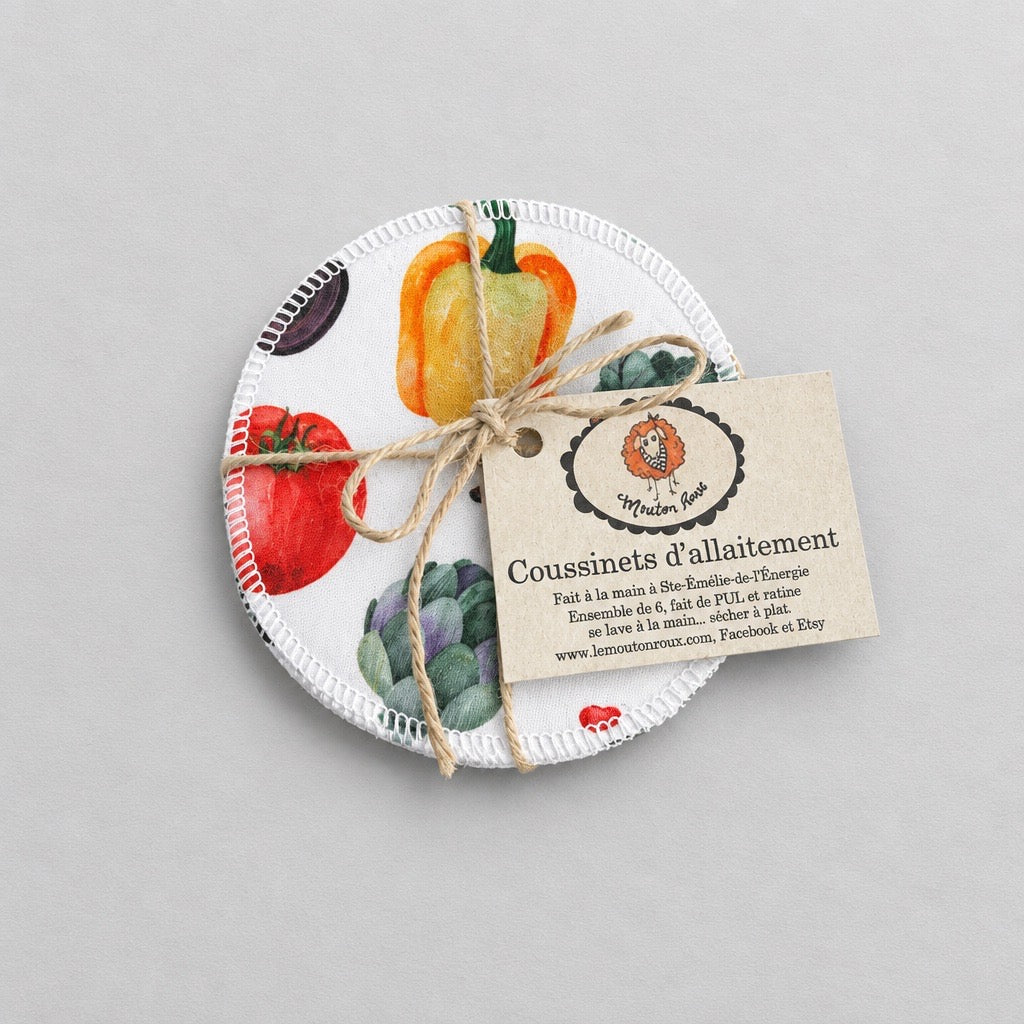 Coussinets d’allaitement légumes