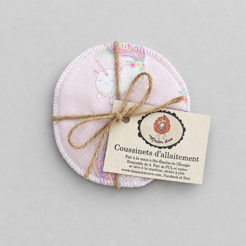Coussinets d’allaitement chat licorne