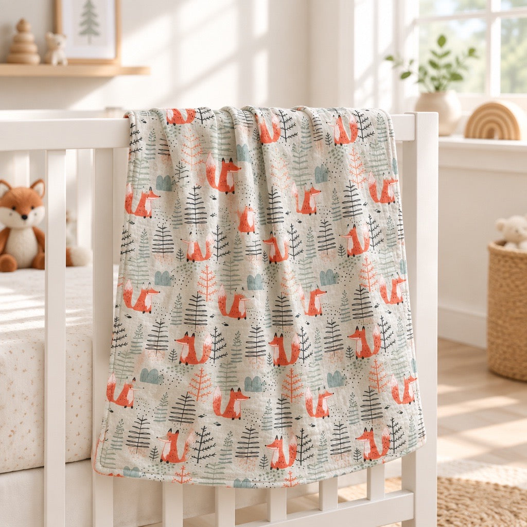 Couverture Minky renard